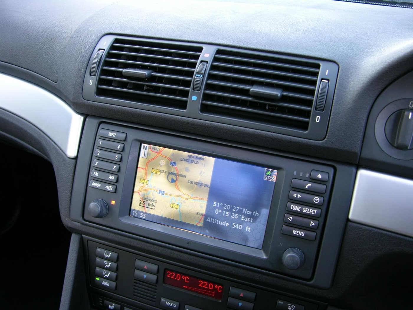 E39 530i geniş ekran Board Monitör, navigasyon açık